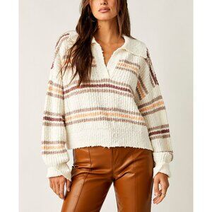 FREE PEOPLE Kennedy Pullover / Ivory Oak Combo